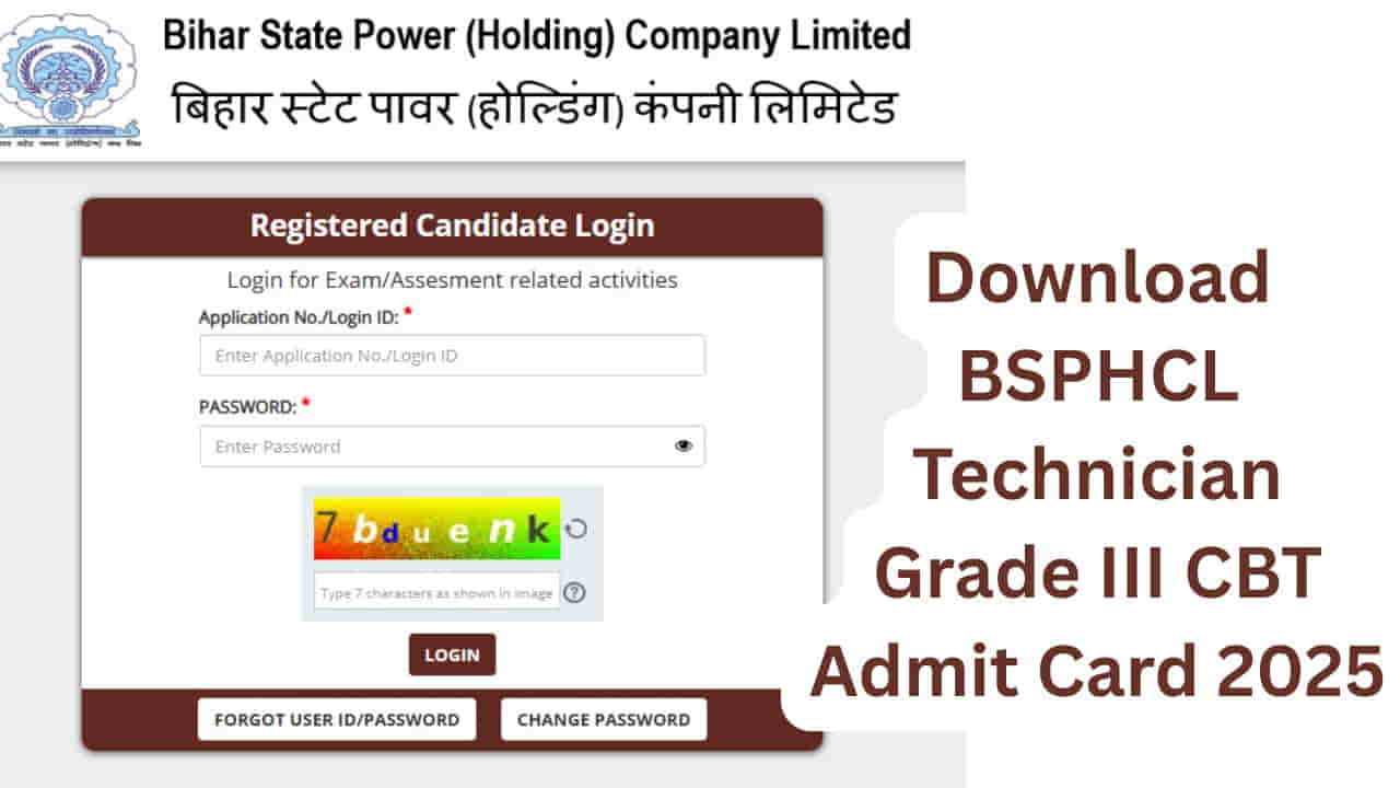 BSPHCL Technician Grade III CBT Admit Card 2025