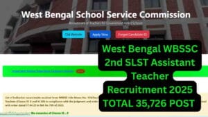 West Bengal WBSSC 2nd SLST Assistant Teacher Recruitment 2025