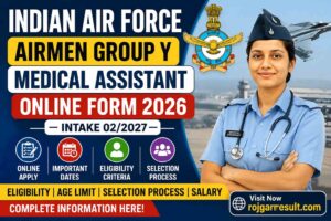Indian Air Force Airmen Group Y Medical Assistant Online Form 2026 | Intake 02/2027